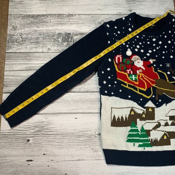 Santa with Ruldolph the Red Nosed Reindeer Christmas Sweater - Picture 8 of 8